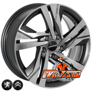 Zorat Wheels BK5543 7x16 5x108 ET38 DIA65.1 GP