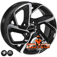 Zorat Wheels BK5714 6.5x15 4x108 ET25 DIA65.1 BP