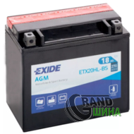 Exide ETX20HL-BS 18Ah 270A 12V R AGM (87x155x175)