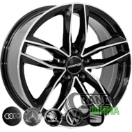 Zorat Wheels BK690 7.5x17 5x112 ET38 DIA66.6 Black