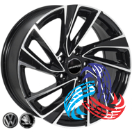 Zorat Wheels BK5772 7.5x17 5x114.3 ET45 DIA67.1 BP