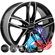 Zorat Wheels BK690 7.5x17 5x112 ET38 DIA66.6 Black