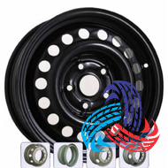 Kapitan Сталь 6x15 4x100 ET45 DIA54.1 Black